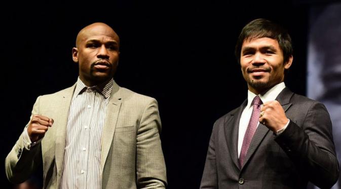 Floyd Mayweather vs Manny Pacquiao (FREDERIC J. BROWN / AFP)