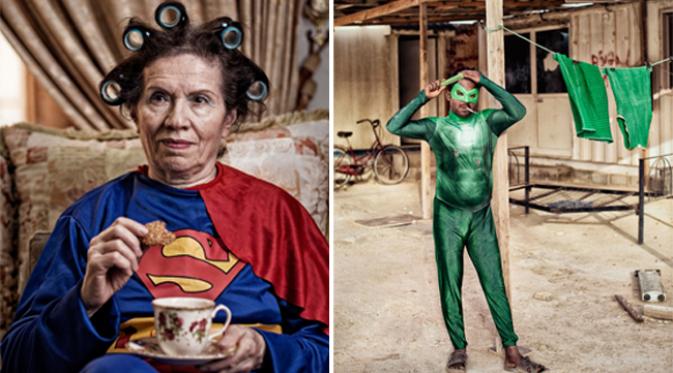 (Kiri, Superwoman - Teresa, Lebanon. Kanan Green Lantern - Mohammed, Bangladesh)/Boredpanda