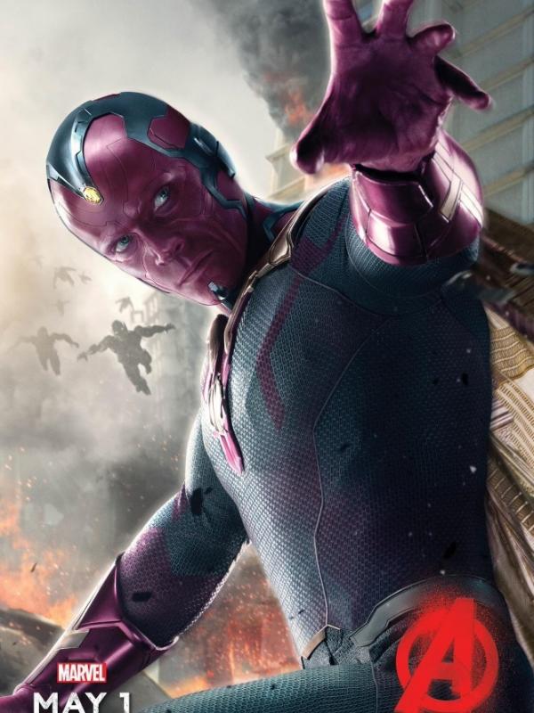Karakter Vision dari film Avengers: Age of Ultron yang diperankan Paul Bettany.