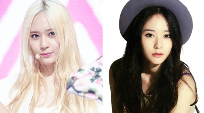 Penampilan Krystal-f(x) saat mewarnai rambutnya dengan warna brunette atau blonde. (Foto: Soompi)
