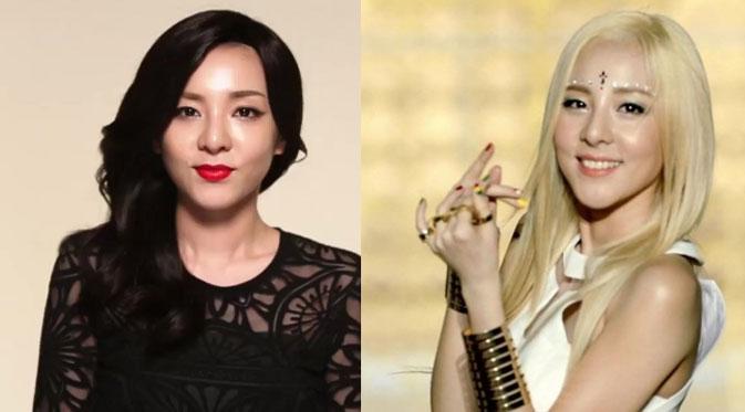 Penampilan Sandara Park - 2NE1 saat mewarnai rambutnya dengan warna brunette atau blonde. (Foto: Soompi)