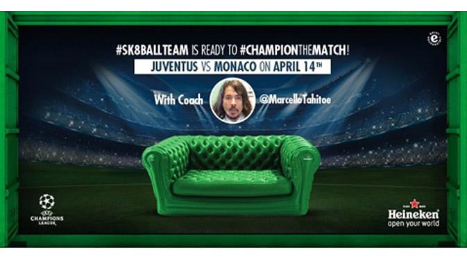 Tim Fieldshood besutan Imam Darto dan Sk8ball besutan Marcello Tahitoe telah menyiapkan acara nobar Liga Champions yang special dan istimewa