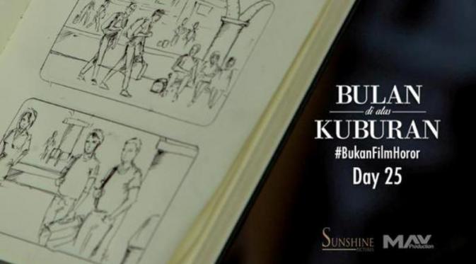 Potongan storyboard dari film 'Bulan di Atas Kuburan'