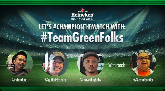 Melalui Heineken Champion the Match, Kopenhaden dan Team Green Folks mengajak Anda nonton Liga Champions dengan cara seru dan unik.