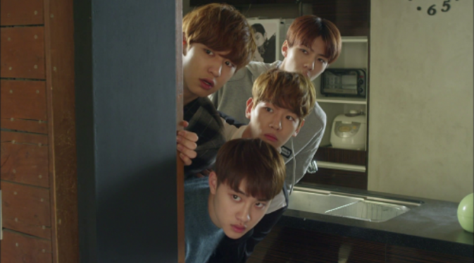 Adegan di mini seri drama 'EXO Next Door'. Foto: Line