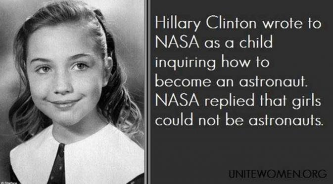 Surat Hillary Clinton untuk NASA