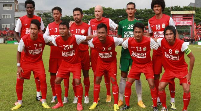 Para pemain PSM Makassar berpose bersama. (Liga Indonesia)