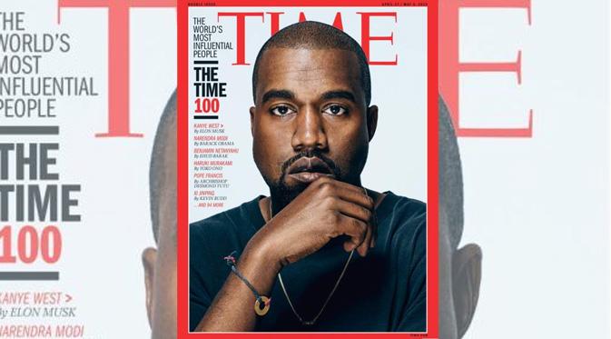Kanye West menjadi sampul depan Majalah TIME. (Foto: Huffington Post)