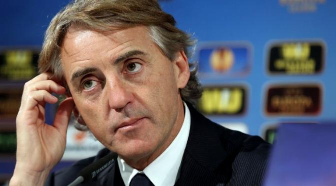 Pelatih Inter Milan Roberto Mancini