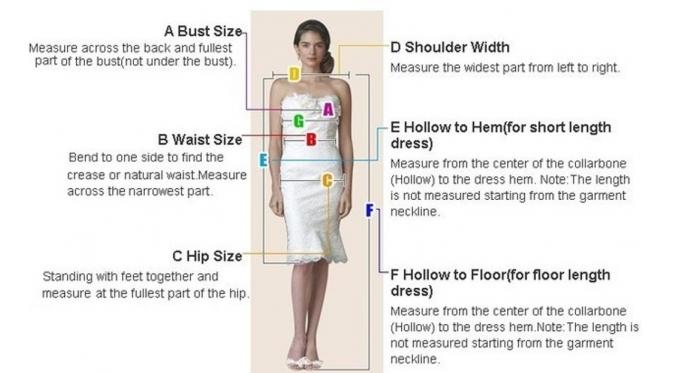 Ketahui dengan baik bagaimana cara mengukur tubuhmu (Via: weddingdressboutique.com.au)