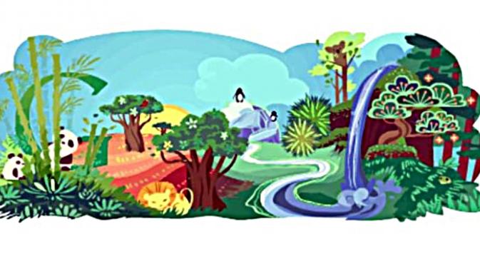 Google Doodle Hari Bumi 2011 | via: ibnlive.in.com