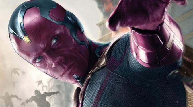 Paul Bettany atau Vision di film 'Avengers: Age of Ultron'. Foto: Screenrant