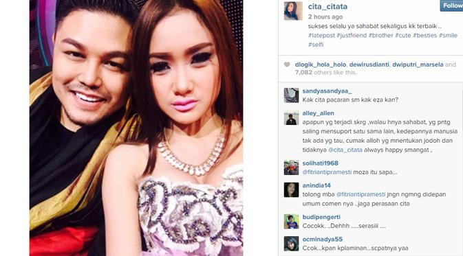 Cita Citata mengabadikan momen kebersamaannya dengan Ivan Gunawan. (foto: instagram.com/cita_citata)