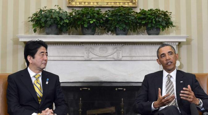 Kunjungan PM Jepang Shinzo Abe ke Gedung Putih yang sarat muatan bisnis, disambut santai oleh Obama dengan menyebut anime dan manga.