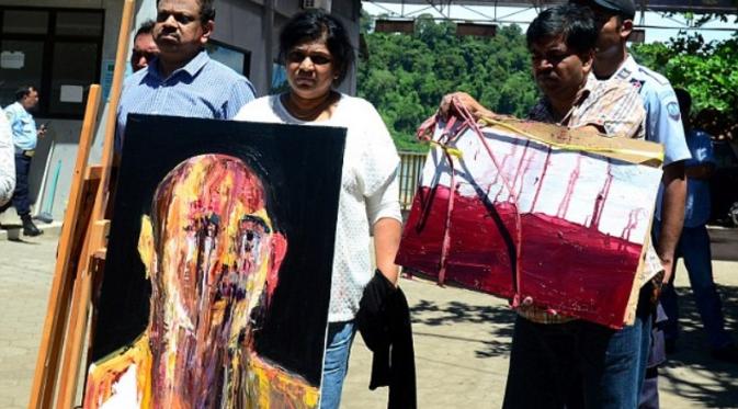 Lukisan terakhir Myuran Sukumaran | via: dailymail.co.uk