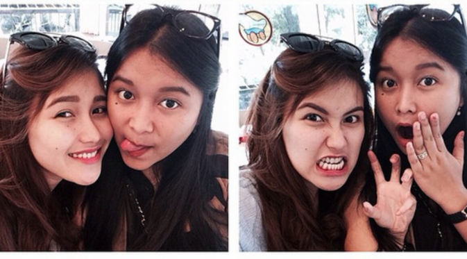 Kompaknya Ayu Ting Ting dan adiknya Syifa (Instagram @ayutingting92)