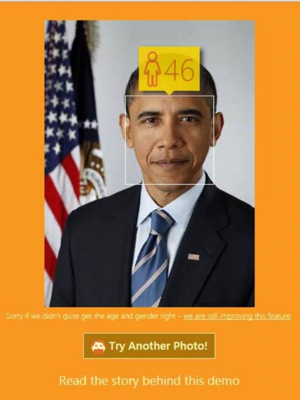 Barack Obama, 53 tahun (Via: how-old.net)