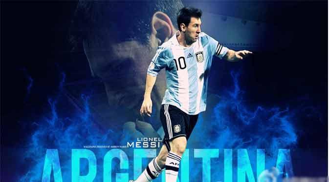 Lionel Messi Menggunakan Jersey Argentina