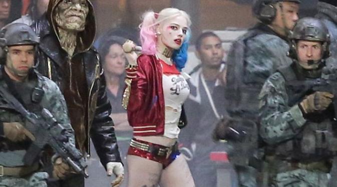 Margot Robbie saat syuting film Suicide Squad. Foto: via moviepilot.com