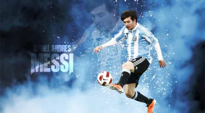 Lionel Messi saat mengenakan jersey timnas Argentina