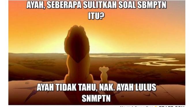 Ayah lulus SNMPTN (Via: frabz.com)