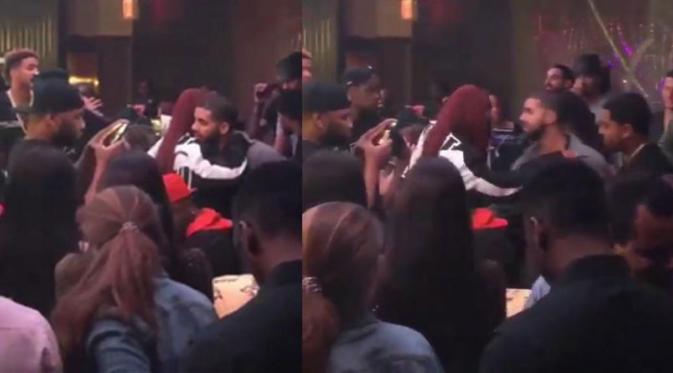 Drake beri pelukan pada Rihanna