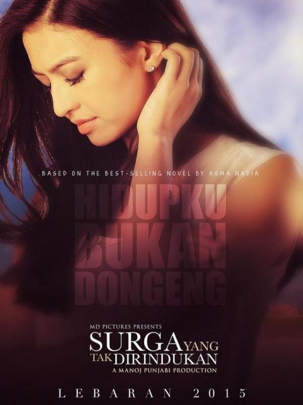 Raline Shah dalam poster teaser pemain 'Surga yang Tak Dirindukan'. Foto: MD Pictures