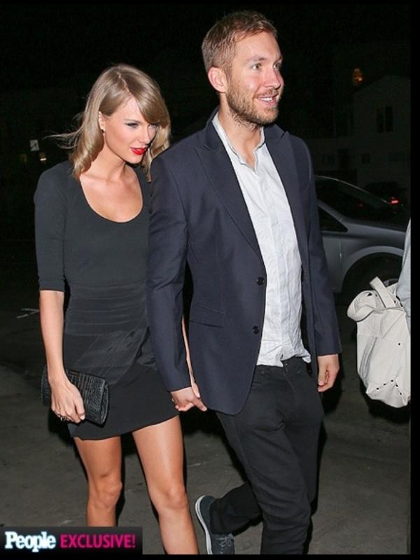 Taylor Swift & Calvin Harris saat makan malam bareng. (dok. People)