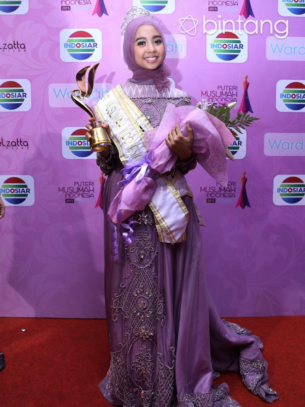 Nesa Aqila Herryanto Putri, pemenang Puteri Muslimah Indonesia 2015. (Galih W. Satria/Bintang.com)