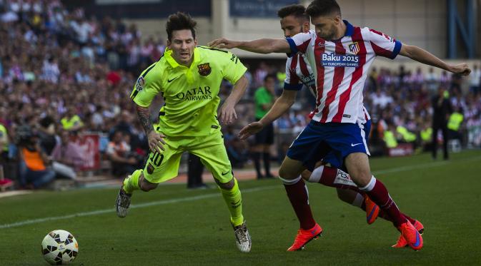 Aksi Lionel Messi. (AP Photo/Andres Kudacki)