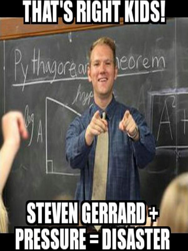 Meme Lucu tapi Ngeselin tentang Steven Gerrard (Via: footballtube.com)