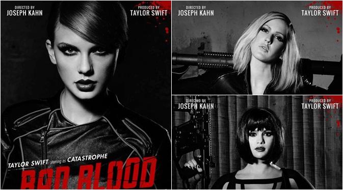 Artis-artis yang muncul dalam video klip Bad Blood (via Twitter/Taylor Swift)