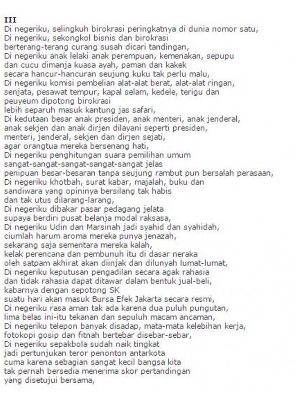 Malu (Aku) Jadi Orang Indonesia Part 3 by Taufik Ismail (Via: http://orb.web.id/)