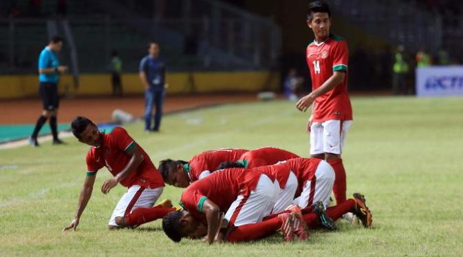Ilustrasi selebrasi sujud syukur timnasional U23 Indonesia Vs Malaysia