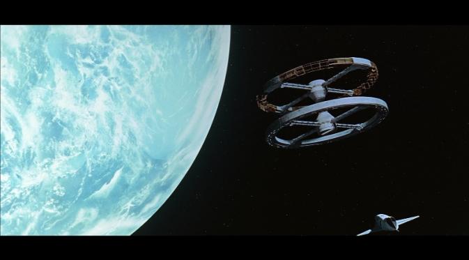 Perjalanan melintasi planet yang dibayangkan 2001: Space Odyssey (1968).