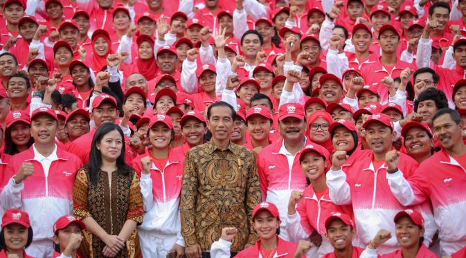 Kontingen SEA Games dilepas Presiden Jokowi (Faizal Fanani/Liputan6.com)