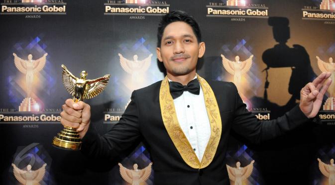 Ibnu Jamil saat menghadiri Panasonic Gobel Awards 2015 di Hotel Fairmont, Senayan Jakarta, Kamis (28/5/2015). Ibnu Jamil terpilih sebagai Host Sport Program (Liputan6.com/Panji Diksana)