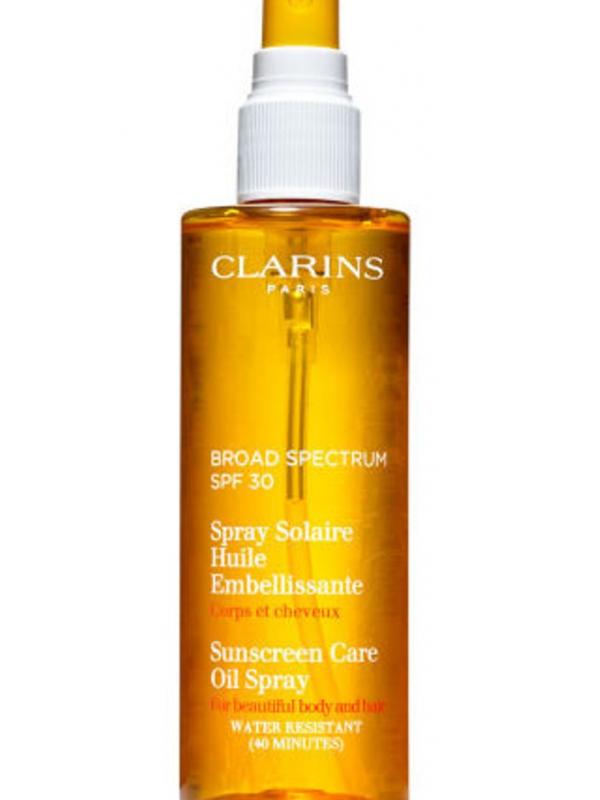 CLARINS Sunscreen Care Oil Spray SPF 30 | via: elle.com