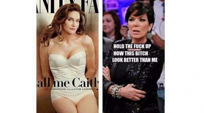 Meme Bruce Jenner sindir Kris Jenner. (dok. Facebook)