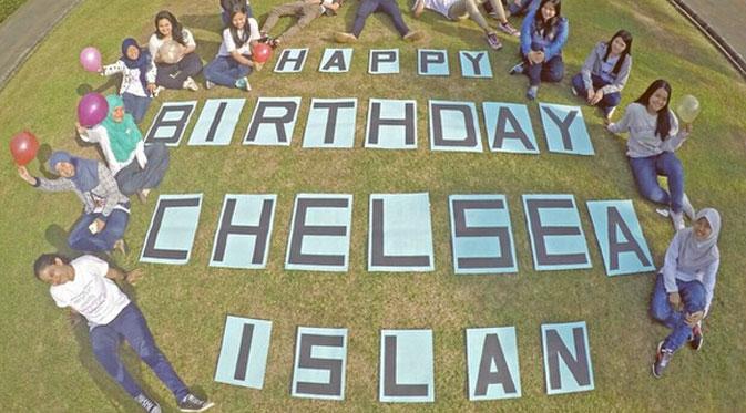 Manisnya kejutan ulang tahun untuk Chelsea Islan (via Instagram/Chelsea Islan)