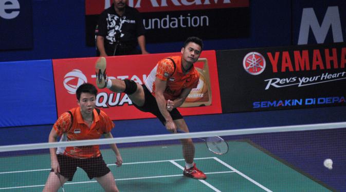 Tontowi Ahmad/Liliyana Natsir takluk dari pasangan Tiongkok, Zhang Nan/Zhao Yunlei (Herman Zakharia)