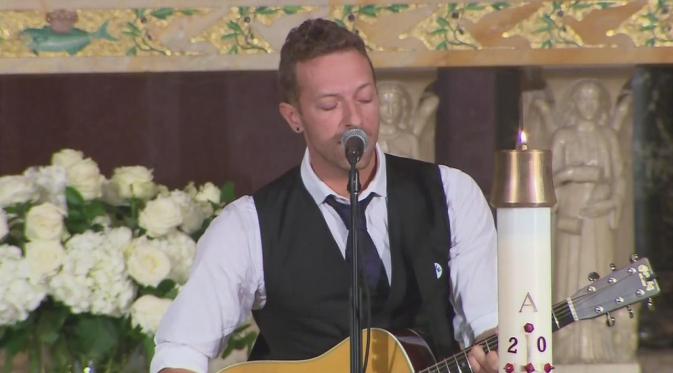 Chris Martin di upacara pemakaman Beau Biden.