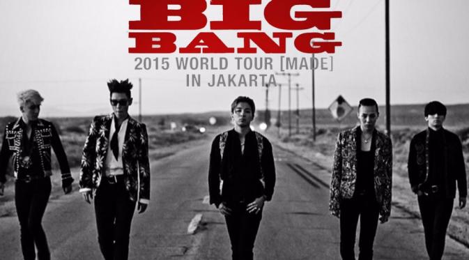 Siap-siap, BigBang telah mencatat nama Indonesia sebagai salah satu destinasi konsernya. 