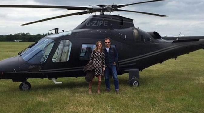 Gery Halliwell gunakan helikopter untuk hadiri festival tahunan