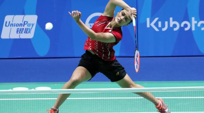 Tunggal Putri Indonesia Hanna Ramadini lolos ke final SEA Games 2015 Singapura (Humas PP PBSI)