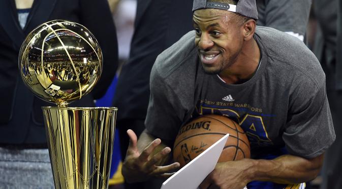 MVP - Andre Iguodala menyabet MVP NBA Finals 2015. (Bob Donnan-USA TODAY Sports)