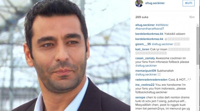 Altuğ Seçkiner rajin mengunggah foto dirinya tengah sibuk syuting Serial Elif dengan tagar #Kenan