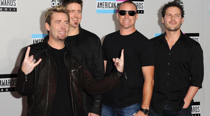 Nickelback saat menghadiri American Music Awards.