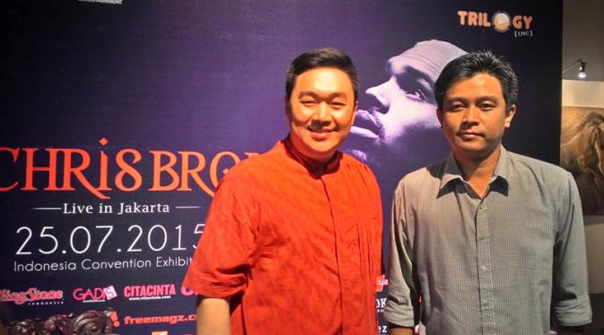  Arnold J Limasnax selaku CEO E-motion saat menggelar konfrensi pers konser Chris Brown di Jakarta [Foto: Firli Athiah Nabila/Liputan6.com]