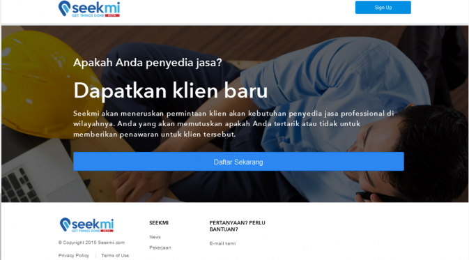 Seekmi.com - Situs penghubung kebutuhan konsumen dan penyedia jasa